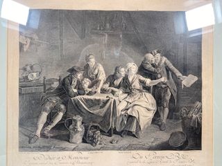 Grabado original de JB Simmonet. 1777. Enmarcado