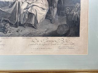 Grabado original de JB Simmonet. 1777. Enmarcado