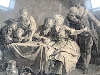 Grabado original de JB Simmonet. 1777. Enmarcado