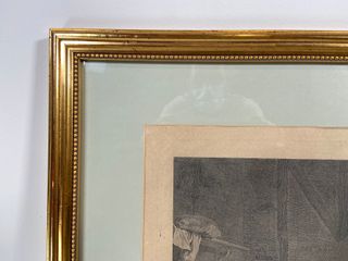 Grabado original de JB Simmonet. 1777. Enmarcado