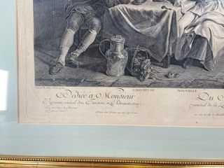 Grabado original de JB Simmonet. 1777. Enmarcado