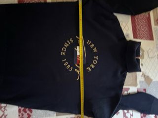 Maglione uomo ragazzo blu collo alto firmato Tommy
