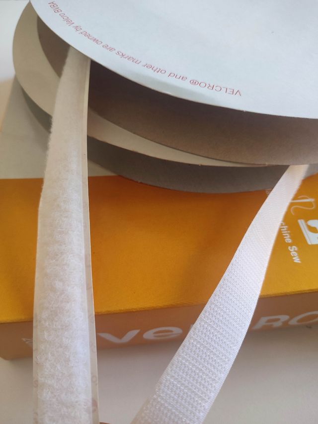 Velcro mixto blanco 2 cm adhesivo y coser