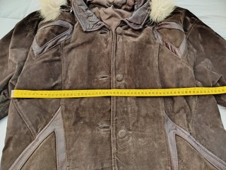 Parka cuero auténtico, mujer