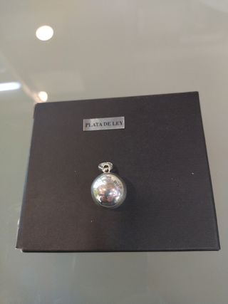 Colgante plata liso llamador Angeles