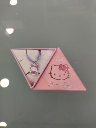 Colgante plata cordón Hello Kitty