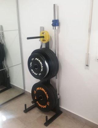 soporte discos pesas barras mancuernas árbol peso 
