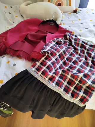 Conjunto vestido corto y chaqueta 