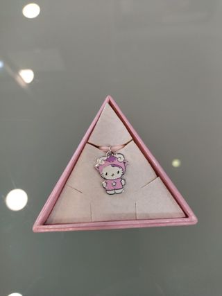 Colgante plata cordon Hello kitty