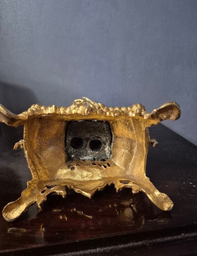 Statuina in ottone dorato antica