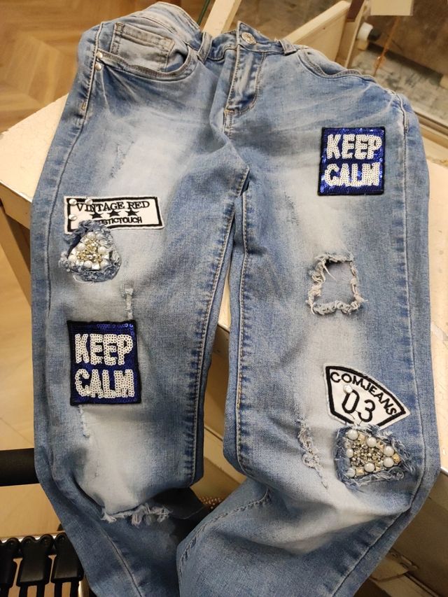 Vaquero pitillo lavado strass MONDAY PREMIUM