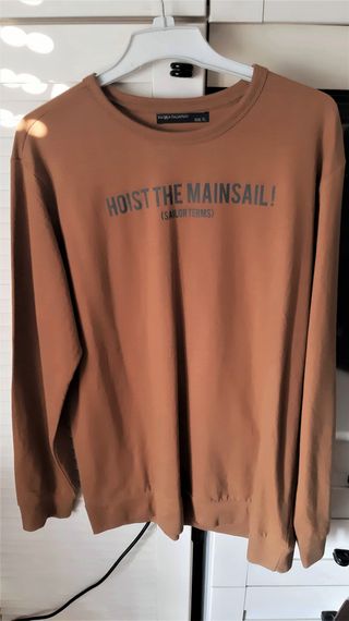 T-Shirt Cotone forte "Hoist The Mainsail" XL NUOVA