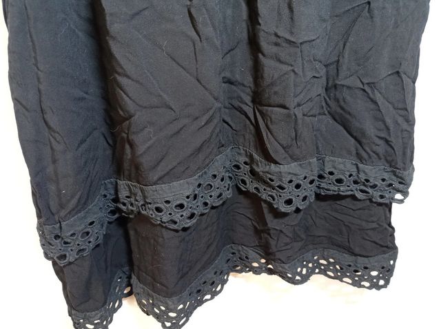 Canotta nera con pizzo donna primaverile Taglia XL