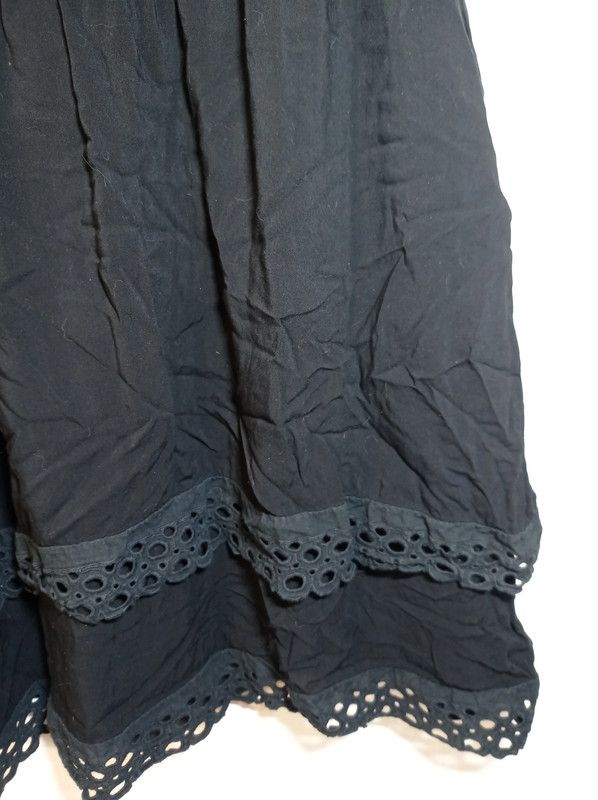 Canotta nera con pizzo donna primaverile Taglia XL