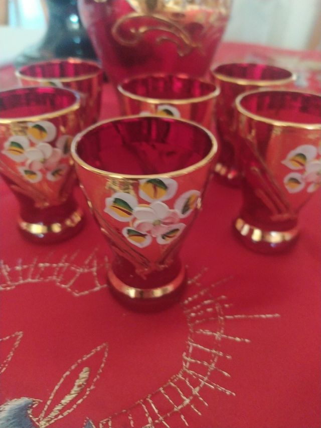 Conjunto de cristal Murano