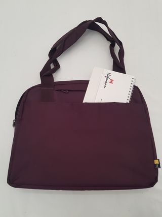 Bolso maletín burdeos portátil 14" tablets 10,1"