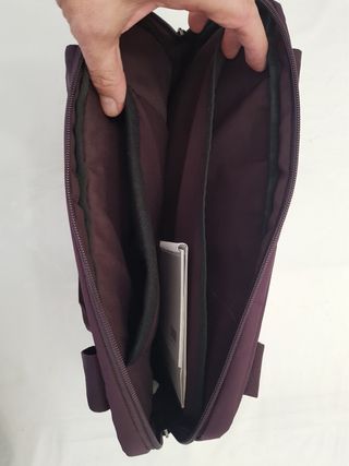Bolso maletín burdeos portátil 14" tablets 10,1"