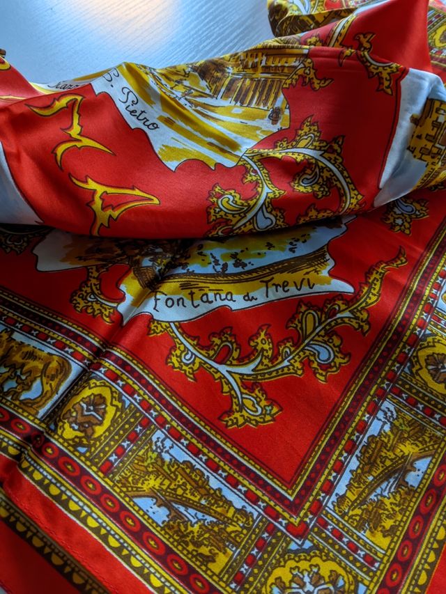 Fazzoletto vintage souvenir Roma