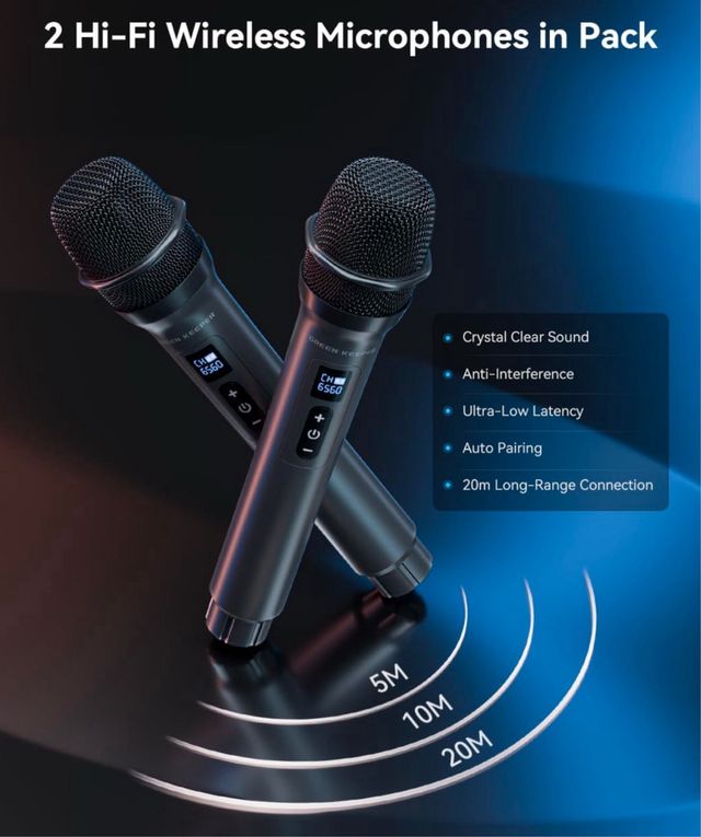 ALTAVOZ PORTATIL CON MICROFONOS