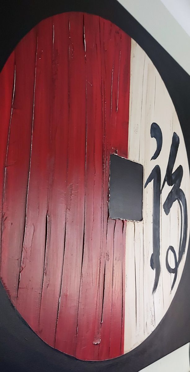 Cuadro Circulo FU negro estudio Delier