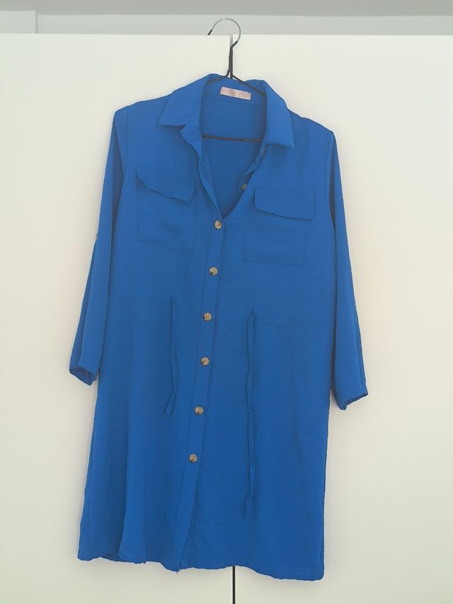 Vestido camisero azulón 
