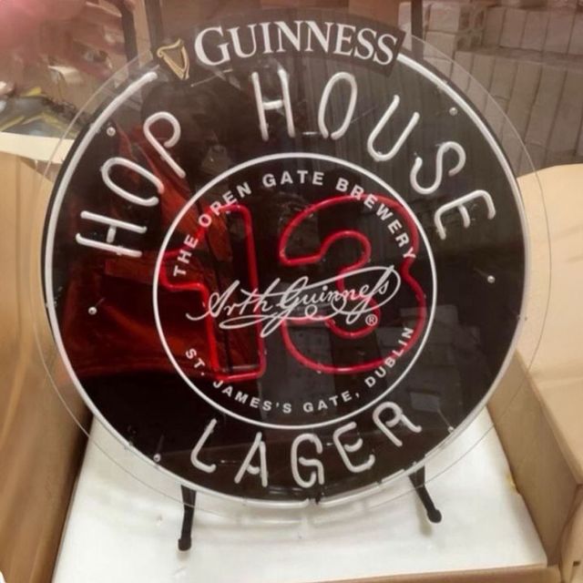 SINAL DE NÉON ILUMINADO DO GUINNESS DE 80CM