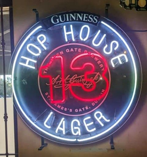 SINAL DE NÉON ILUMINADO DO GUINNESS DE 80CM