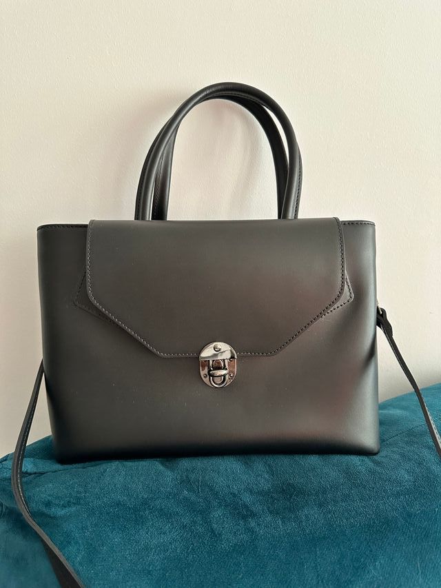Bolso negro piel genuina