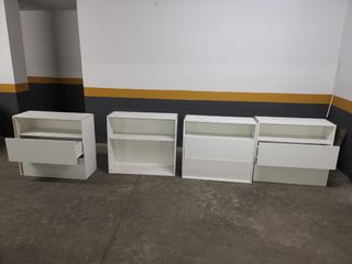 4 mubles blancos