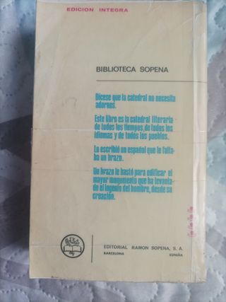 DON Quijote ( MIGUEL De CERVANTES SAAVEDRA)
