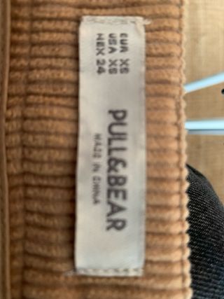 Falda corta de pana camel