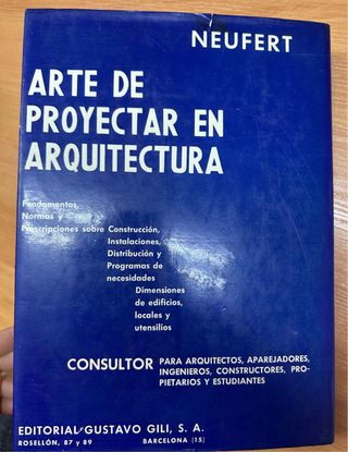 Libro Arte de Proyectar en Arquitectura de Neufert