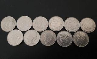 10 MONETE DA 50 LIRE SCEGLI L'ANNATA
