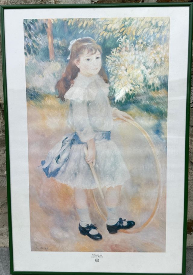 Cuadro lámina de Renoir "Niña con aro"
