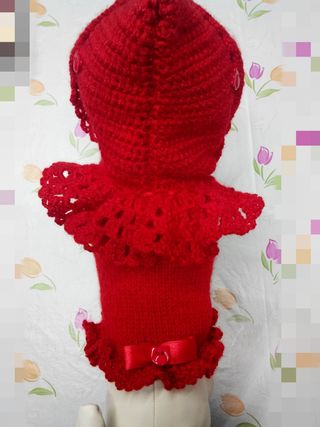 Vestito cane Cappuccetto Rosso Tg XS