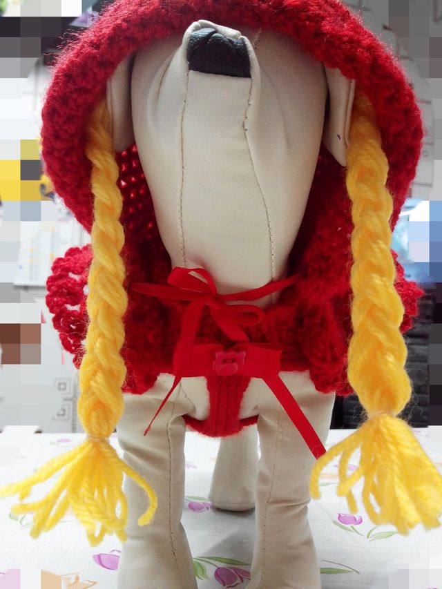 Vestito cane Cappuccetto Rosso Tg XS