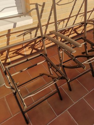 Sillas Aluminio Marron Plegable