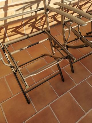 Sillas Aluminio Marron Plegable