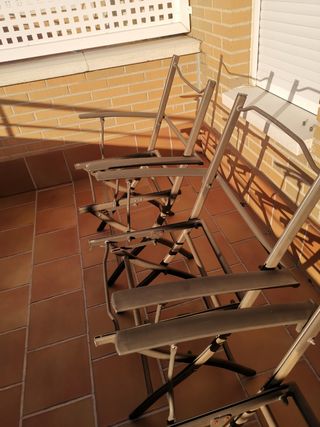 Sillas Aluminio Marron Plegable