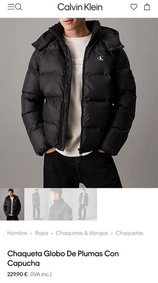 Chaqueta de Pluma Calvin Klein