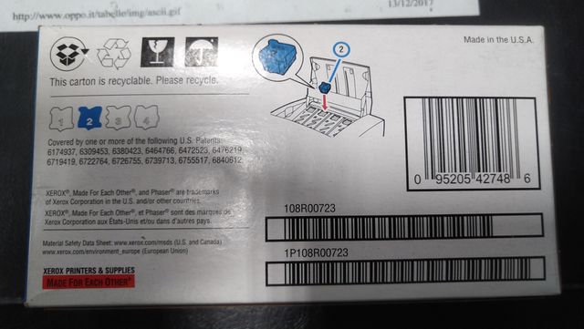 Cartuccia per stampante xerox phaser 8560/8560MFC