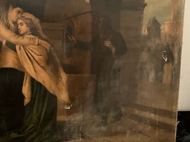 Quadro antico oleografia