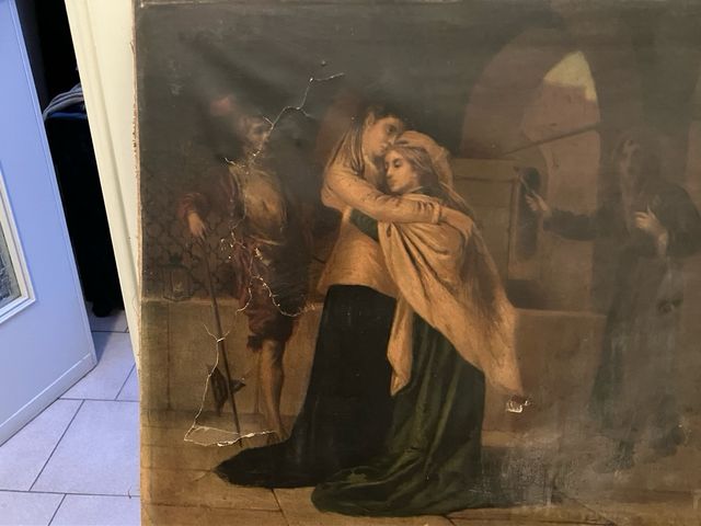 Quadro antico oleografia