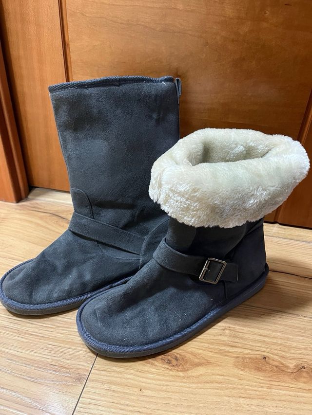 Botas de Pelo Grises