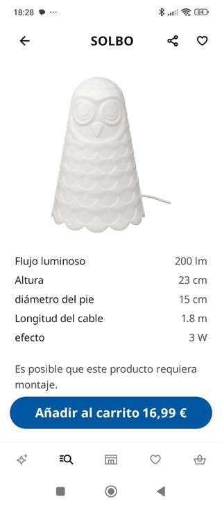 Lampara de mesa ikea
