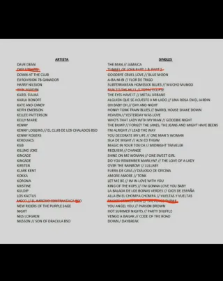 66 Singles en disco de vinilo