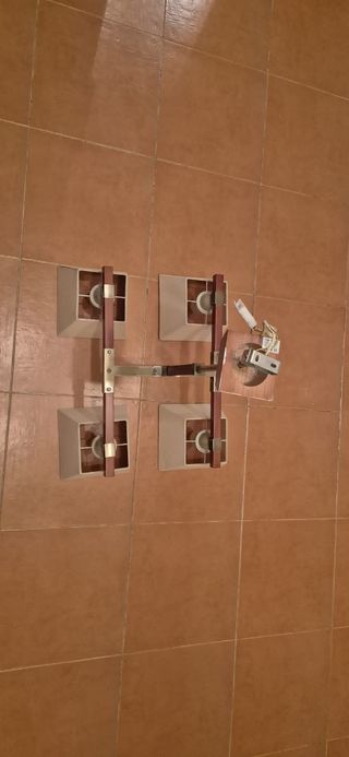 Lampara salon, extensible. Beig 4 luces.