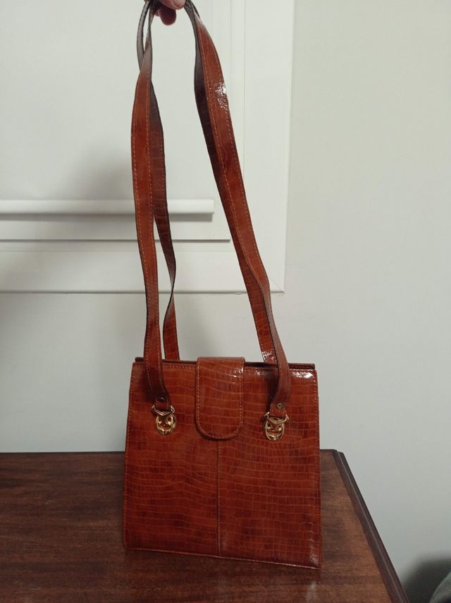 Bolso piel color camel