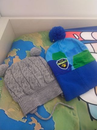 Lote gorros niño invierno 4-6años