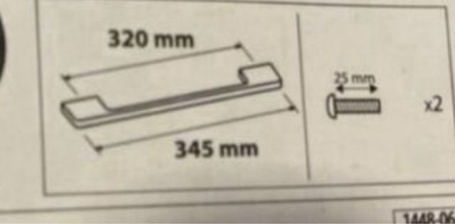 TIRADOR 320mm BLANCO
